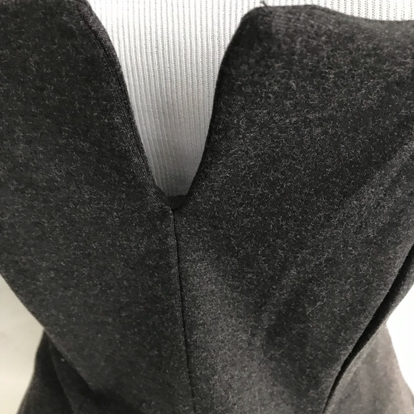 Grey wool modern bustier top - Picture 3 of 7